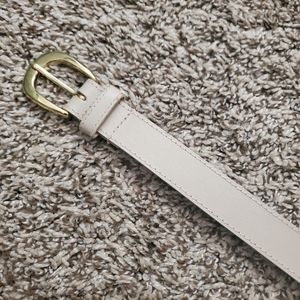 Ivory Cream Belt w/ Gold Buckle